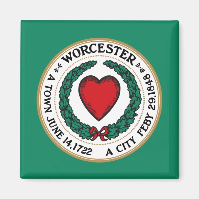 Imã City Flag of Worcester (Massachusetts) (Frente)