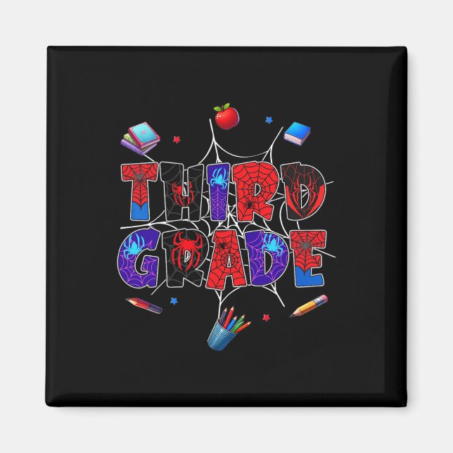 Imã Ck To School 3rd Grade Boys Gamer First Day Of Thi (Frente)