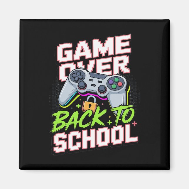 Imã Ck To School Gamer Controller Cool Funny Video Pun (Frente)