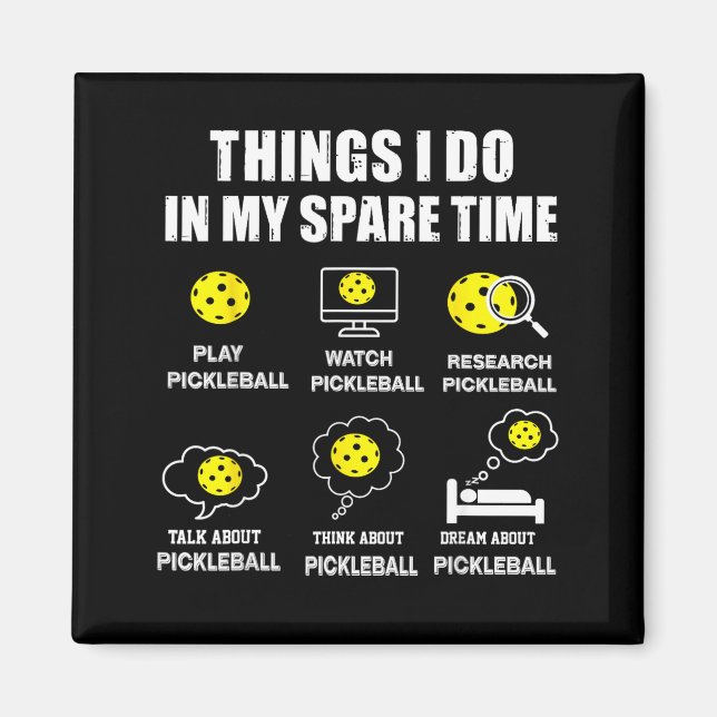 Imã Ckleball Things I Do In My Spare Time, Funny Ckleb (Frente)