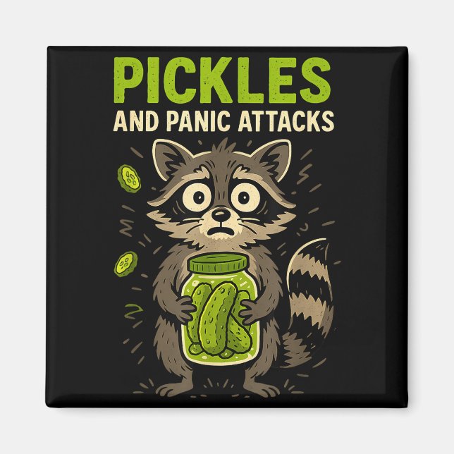 Imã Ckles And Panic Attacks Raccoon Trash Panda Funny  (Frente)