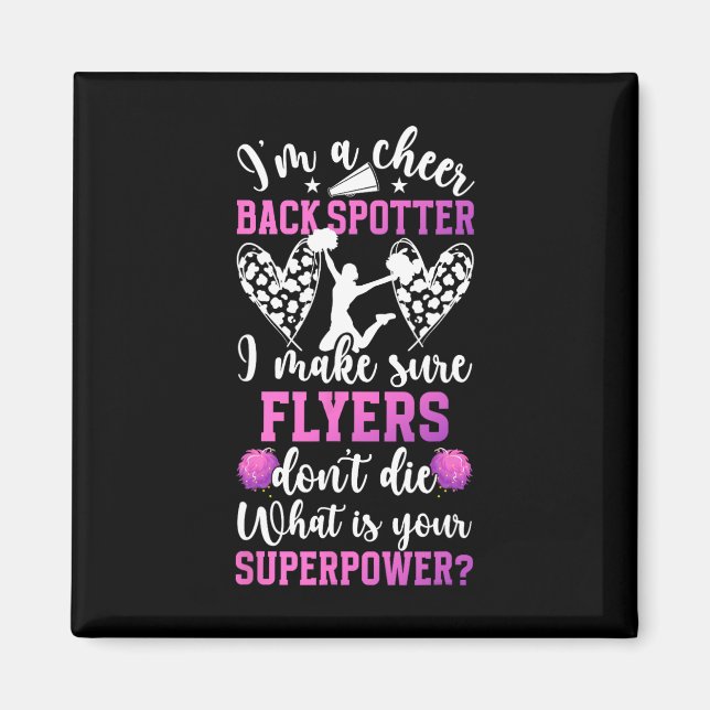 Imã Ckspot de Cheerleading Divertido Feminino Bla (Frente)