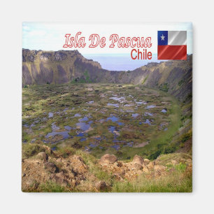 Imã CL Chile Isla De Pascua Rano Kau Caldera Vulcânic