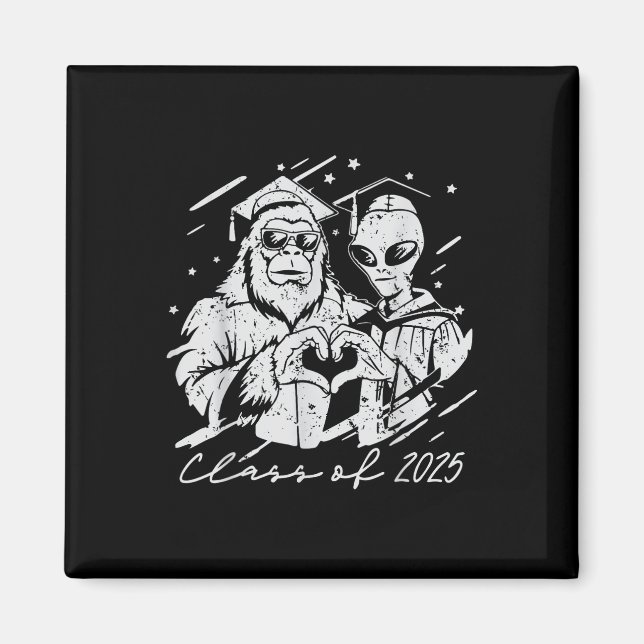 Imã Cl De Homens Formandos De 2025 Sasquatch Alienígen (Frente)