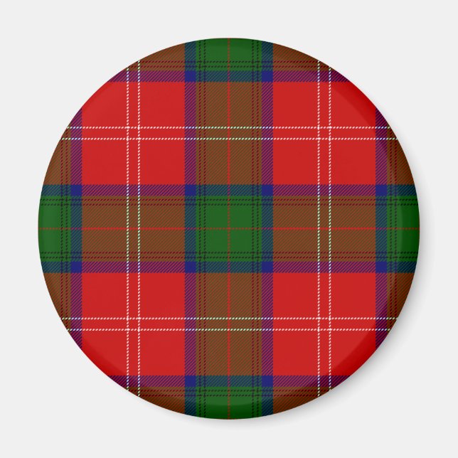 Imã Clã Vermelha Chisholm Tartan (Frente)