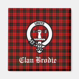Imã Clan Brodie Crest Crachá e Tartan