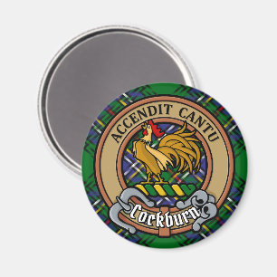 Imã Clan Cockburn Crest sobre Tartan