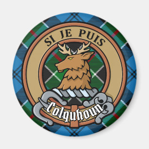 Imã Clan Colquhoun Crest sobre Tartan