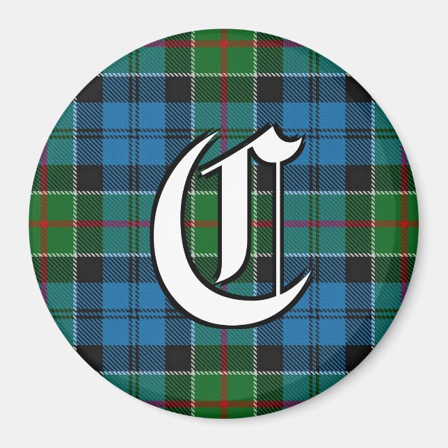 Imã Clan Colquhoun Tartan Acentos na Xadrez (Frente)