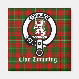 Imã Clan Cumming Crest Crachá e Tartan