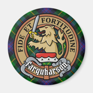 Imã Clan Farquharson Crest sobre Tartan