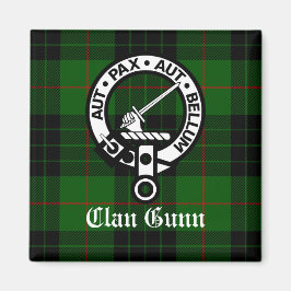 Imã Clan Gunn Crest Crachá e Tartan