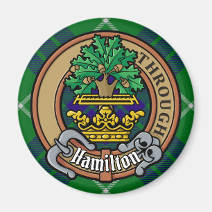 Imã Clan Hamilton Crest sobre caçar Tartan