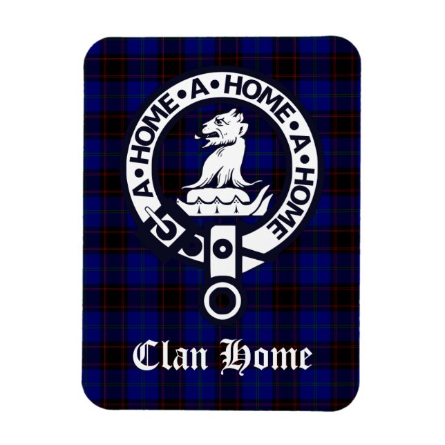 Ímã Clan Home Crest Crachá e Tartan (Vertical)