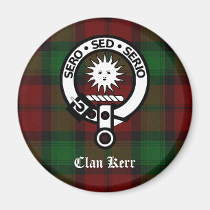 Imã Clan Kerr Crest Crachá Tartan