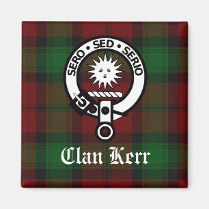 Imã Clan Kerr Tartan e Crachá Crest