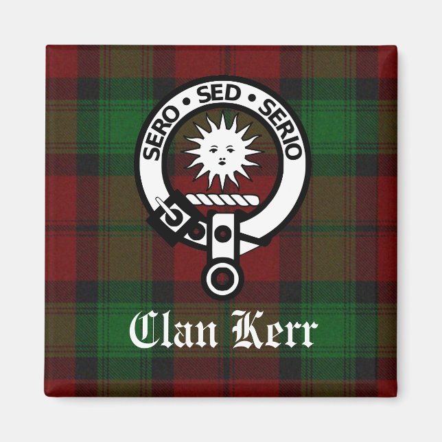 Imã Clan Kerr Tartan e Crachá Crest (Frente)