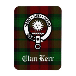 Ímã Clan Kerr Tartan e Crachá Crest