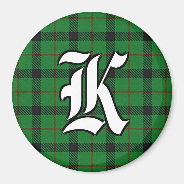Imã Clan Kincaid Tartan Acentos de Xadrez (Frente)
