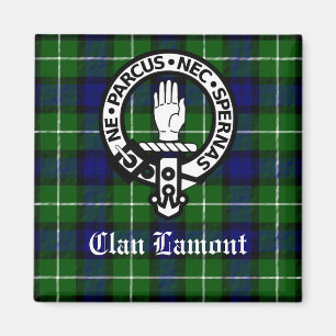 Imã Clan Lamont Crest Crachá e Tartan