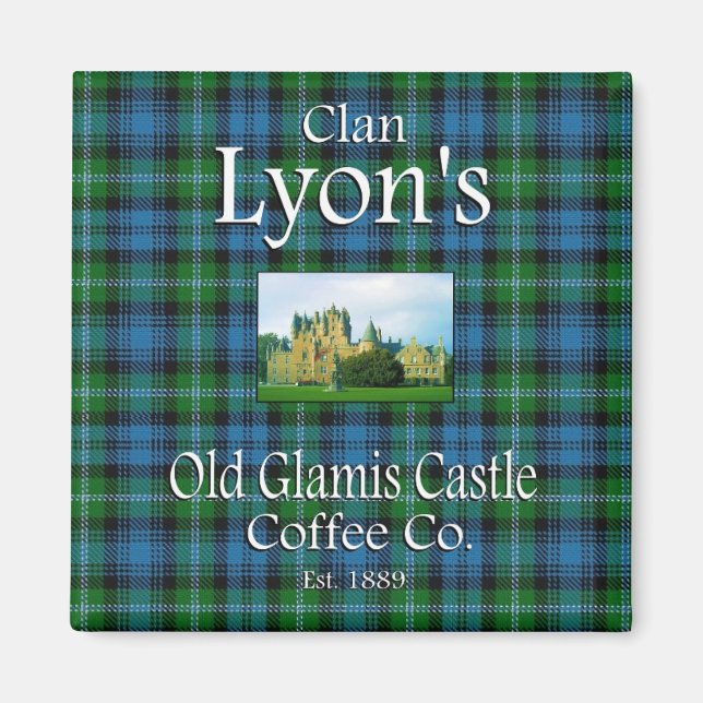 Imã Clan Lyon - O Antigo Castelo de Glamis Coffee Co.  (Frente)