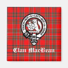 Imã Clan MacBean Crest Crachá e Tartan