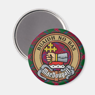 Imã Clan MacDougall Crest sobre Tartan