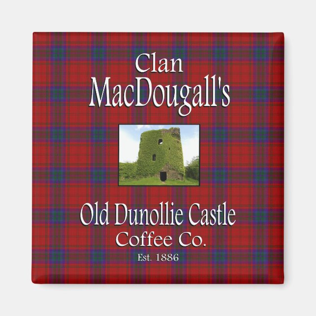 Imã Clan MacDougall's Old Dunollie Castle Coffee Co. (Frente)