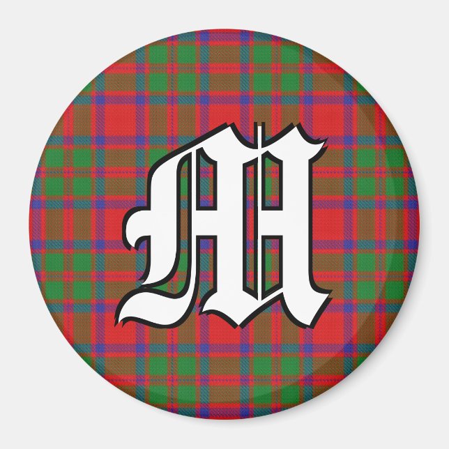Imã Clan MacKintosh Tartan Acentos de Xadrez (Frente)