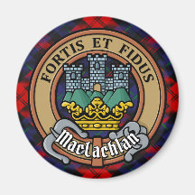 Clan MacLachlan Crest sobre Tartan