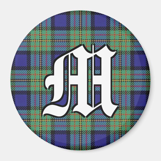 Imã Clan MacLaren Tartan Acentos na Xadrez (Frente)