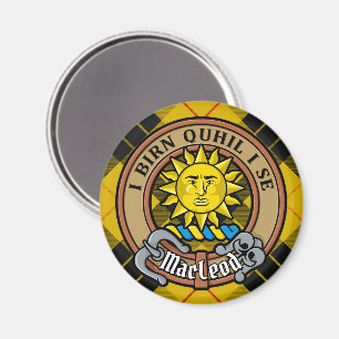 Imã Clan MacLeod de Lewis Crest sobre Tartan