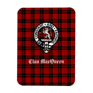 Ímã Clan MacQueen Crest Crachá & Tartan