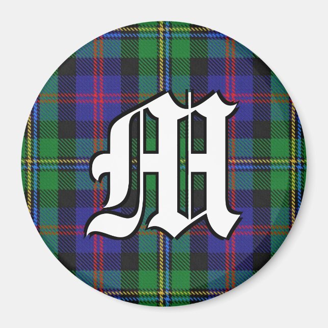 Imã Clan Malcolm Tartan Acentos na Xadrez (Frente)