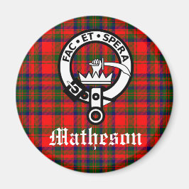 Imã Clan Matheson Crest Crachá e Tartan
