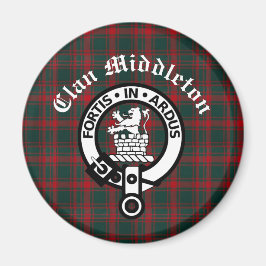 Imã Clan Middleton Crest Crachá e Tartan