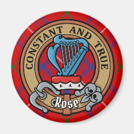 Imã Clan Rosa Crest sobre Tartan