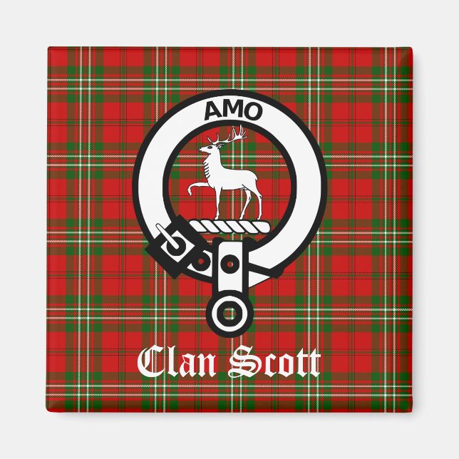 Imã Clan Scott Crest Crachá e Tartan (Frente)