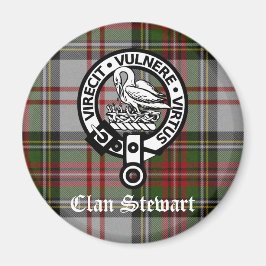 Imã Clan Stewart Crest & Tartan Magnet