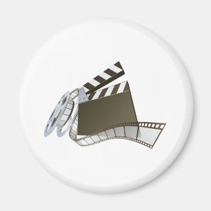 Imã Clapperboard do filme e carretel de filme do filme
