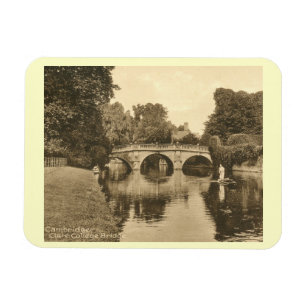 Ímã Clare College Bridge, Cambridge England Vintage