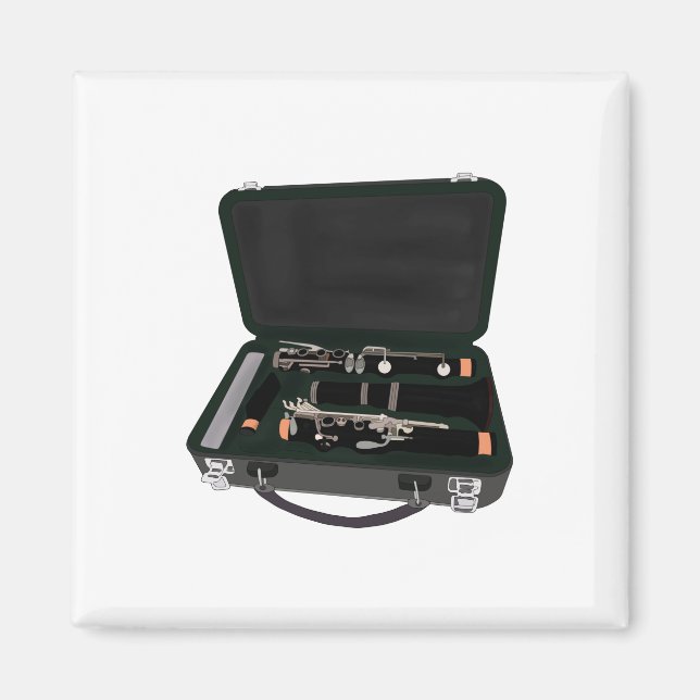 Imã Clarinet Desmontado Dentro a Suitcase (Frente)