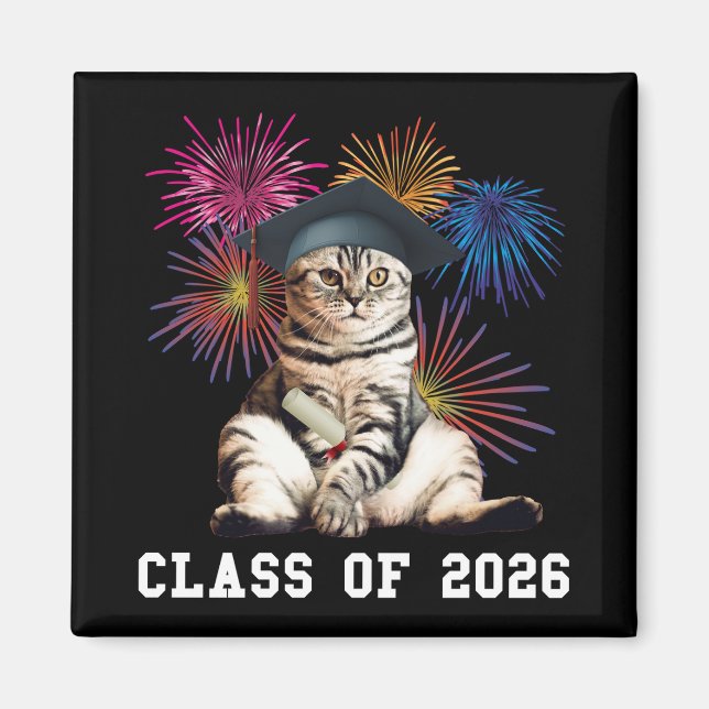 Imã Class Of 2026 Cat Lover (Frente)