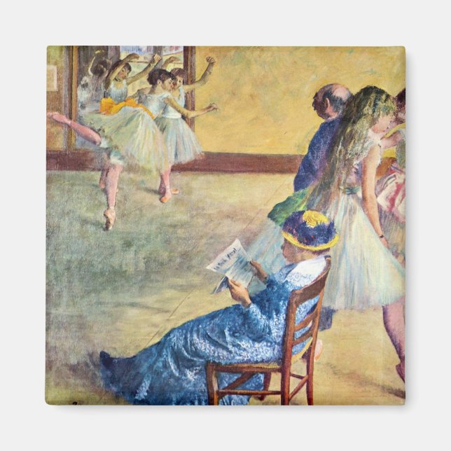 Imã Classe balé, Salão de Dança por Edgar Degas (Frente)