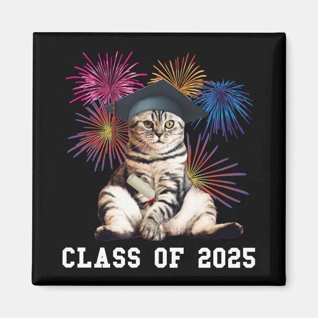 Imã Classe de 2025 Cat Lover (Frente)