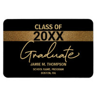 Classe de anúncio do Formando Dourado preto de 202