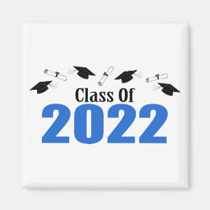 Imã Classe De Bonés E Diplomas De 2022 (Azul)