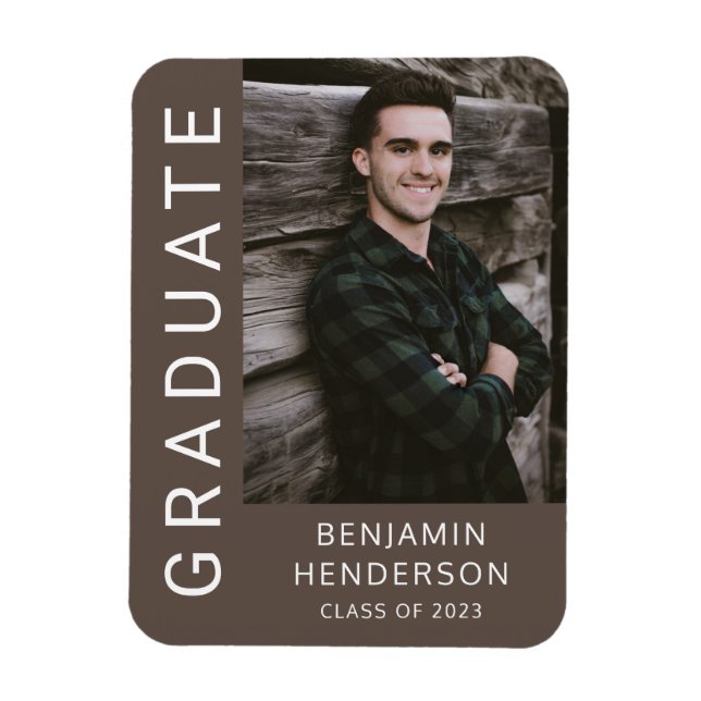 Ímã Classe De Graduação De Meninos De Foto 2022 (Vertical)