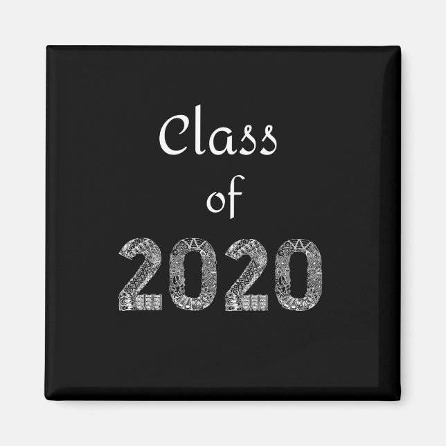 Imã Classe de ímã de letras brancas 2020 (Frente)