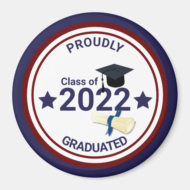 Imã Classe elegante do ano de graduação de 2022 (Frente)